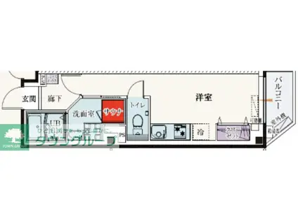 BCASA KOIWA 2ND(ワンルーム/5階)の間取り写真