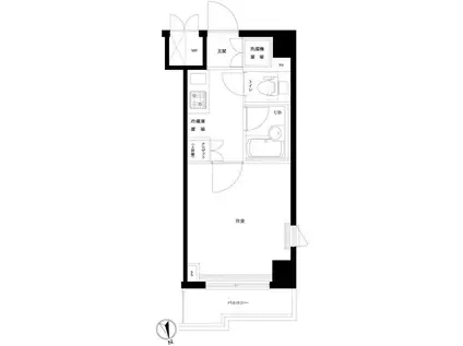 ルーブル大井町参番館(1K/7階)の間取り写真