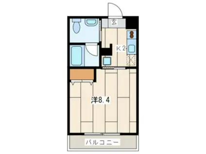 クレールコート(1K/3階)の間取り写真