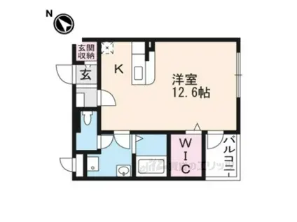 ピーチマウンテン(ワンルーム/2階)の間取り写真