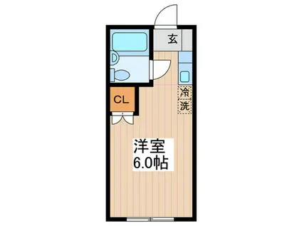 松林ハウス(ワンルーム/2階)の間取り写真