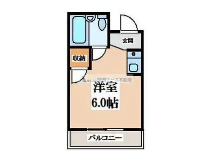 アミティ東大阪パートIII(ワンルーム/1階)の間取り写真