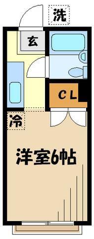 ドエルみずき(1K/1階)の間取り写真