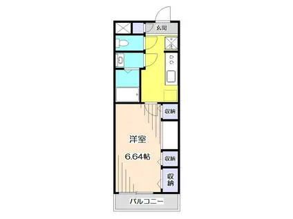 グレイス西所沢(1K/3階)の間取り写真