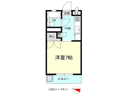 横田マンション(1K/1階)の間取り写真