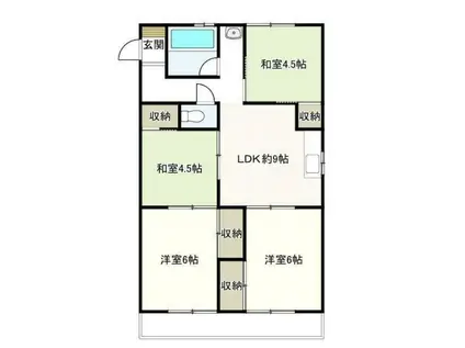 ハイツ小正501(4LDK/5階)の間取り写真