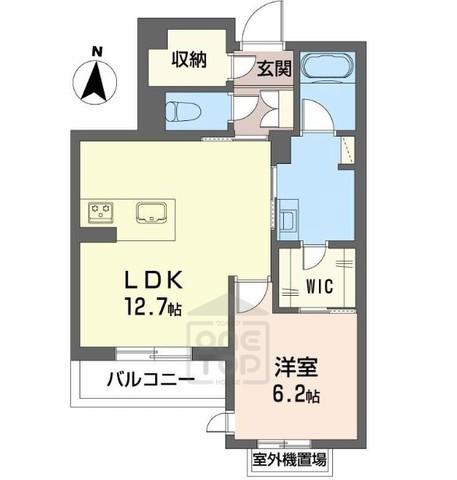 和の杜 江坂(1LDK/2階)の間取り写真