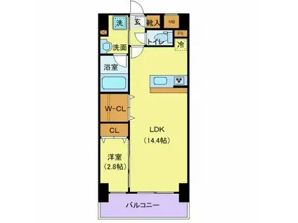 アプローズ(1LDK/2階)の間取り写真