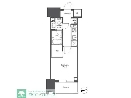 コンフォリア東陽町(1K/8階)の間取り写真