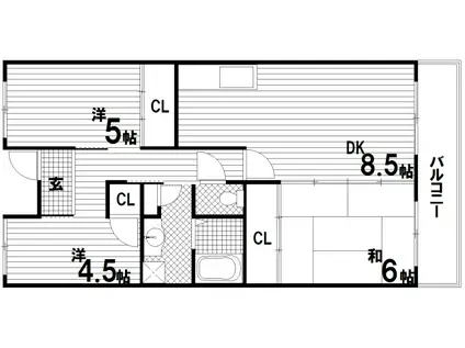 パークアヴェニュー南五葉(3LDK/3階)の間取り写真