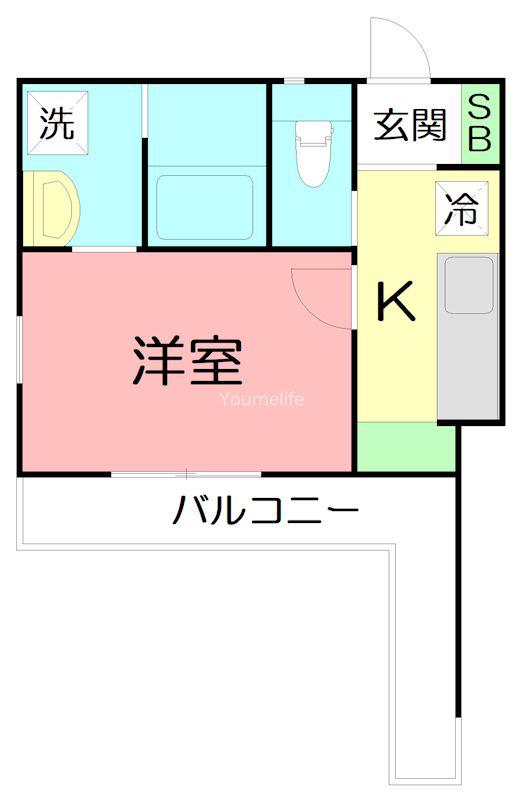 BRIGHT STAGE TSUJIDO(1K/2階)の間取り写真