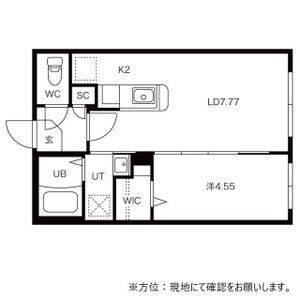 RITZ GRANDE中島公園(1LDK/1階)の間取り写真