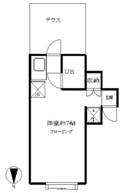 ヴィラアンナ(1K/1階)の間取り写真