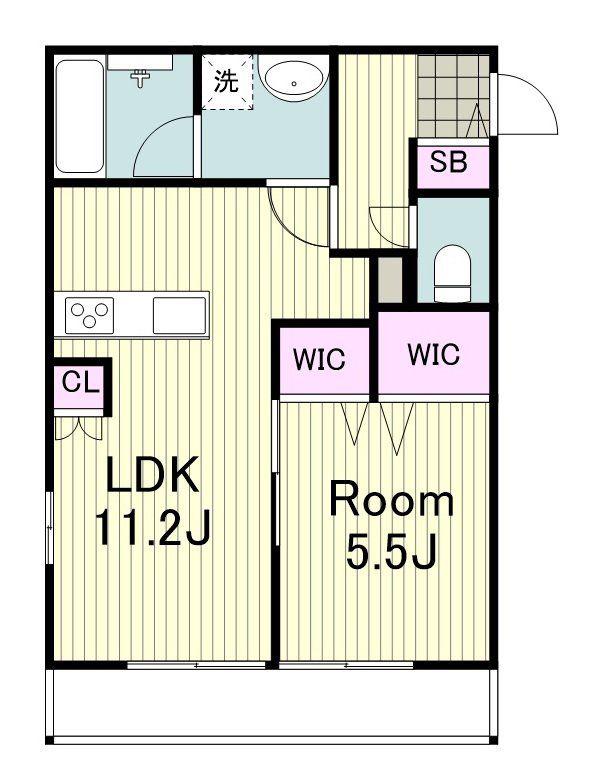ABODE(1LDK/1階)の間取り写真
