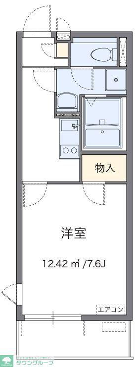 レオネクストドミールメディオ(1K/4階)の間取り写真