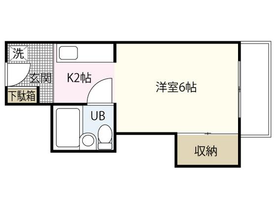 第2水口ビル(1K/2階)の間取り写真