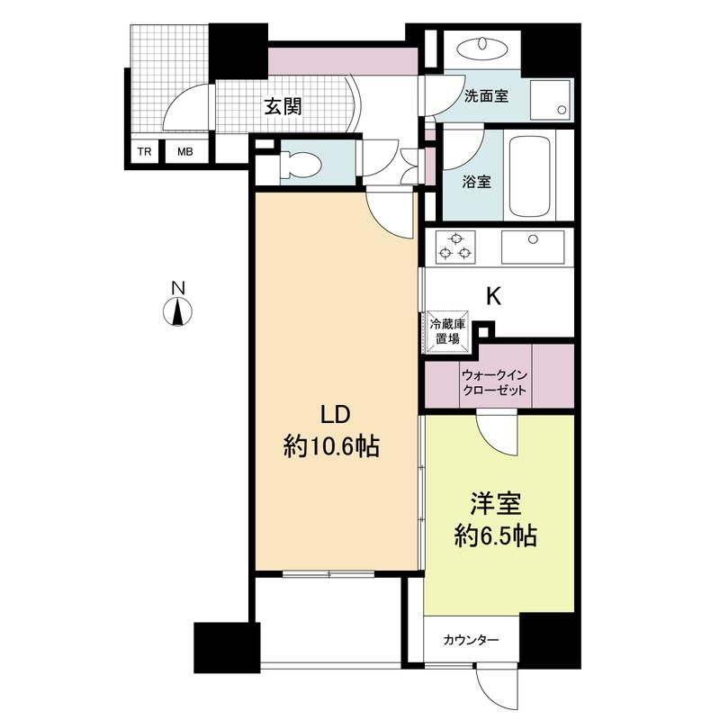 プライムアーバン堺筋本町(1LDK/7階)の間取り写真