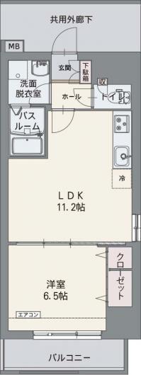 コルディエラ(1LDK/5階)の間取り写真