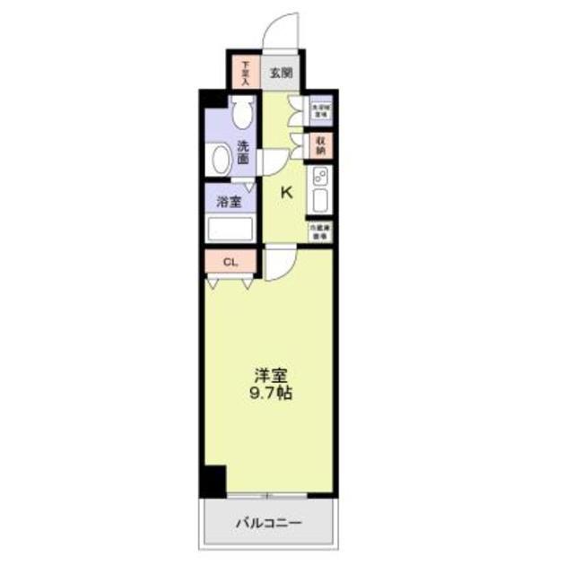 WILL DO 千葉新宿(1K/7階)の間取り写真
