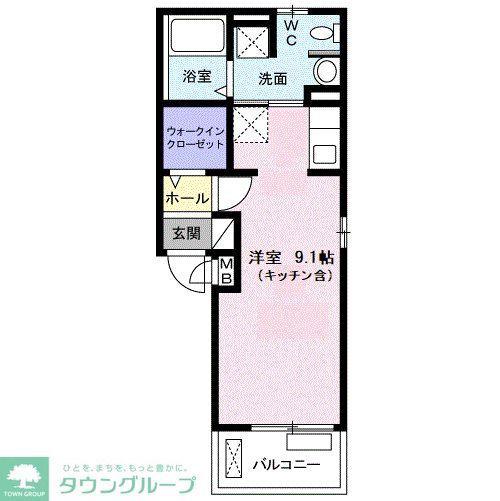 エクセレント グローブII(ワンルーム/2階)の間取り写真