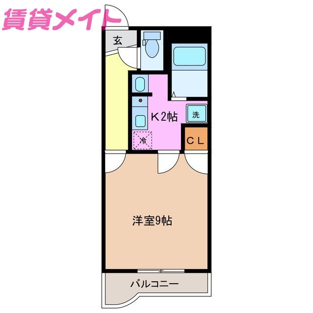 五反田2005(1K/3階)の間取り写真