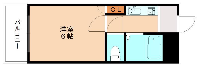 リバーサイド藤光(1K/5階)の間取り写真