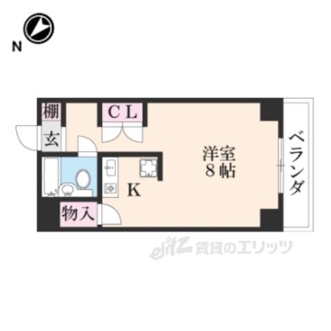 第26長栄センチュリーハイツ(1K/3階)の間取り写真