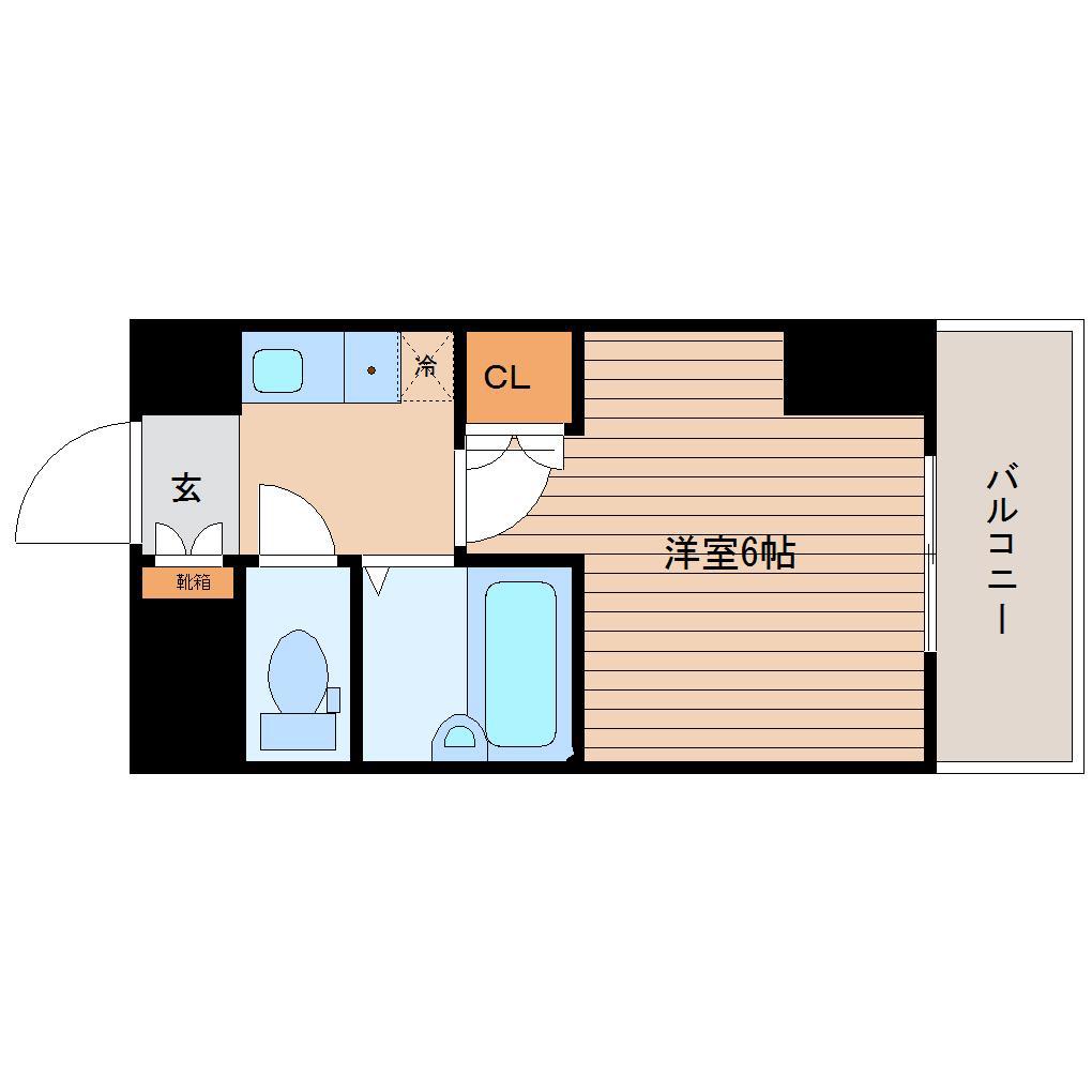ステュディオ仙台(1K/8階)の間取り写真