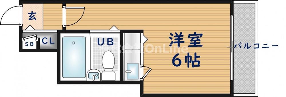 小阪本町ル・グラン(ワンルーム/4階)の間取り写真