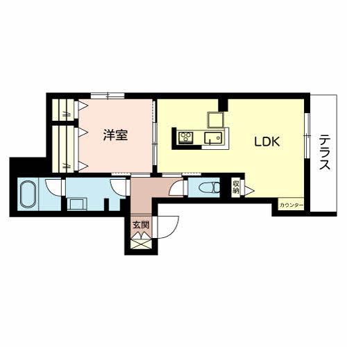 シャーメゾン 姫路W(1LDK/3階)の間取り写真