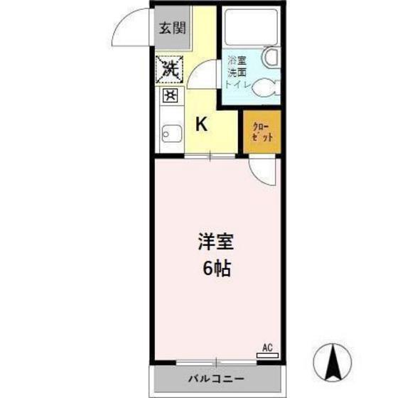 ハイツ・ポエム(1K/1階)の間取り写真
