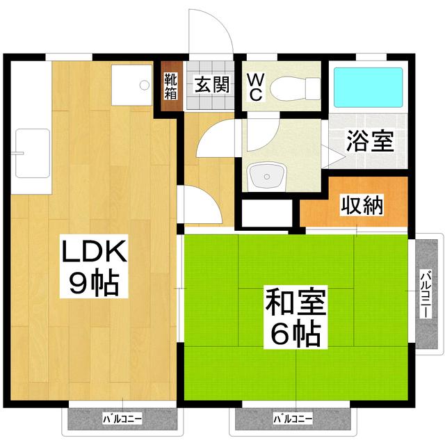 マイステージ26番館(1LDK/2階)の間取り写真
