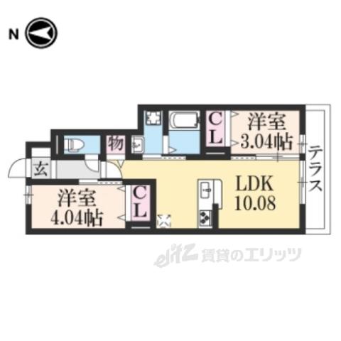 コットンハウス5(2LDK/1階)の間取り写真