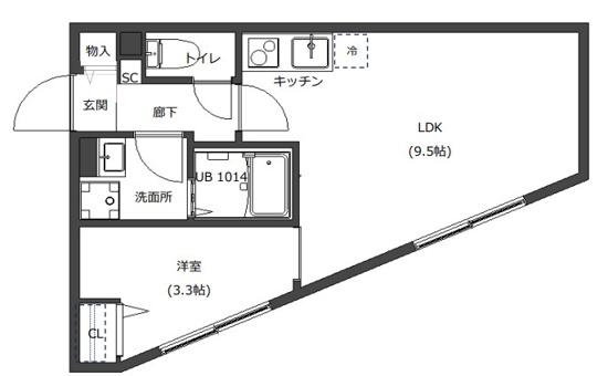 D-STYLE西巣鴨(1LDK/5階)の間取り写真