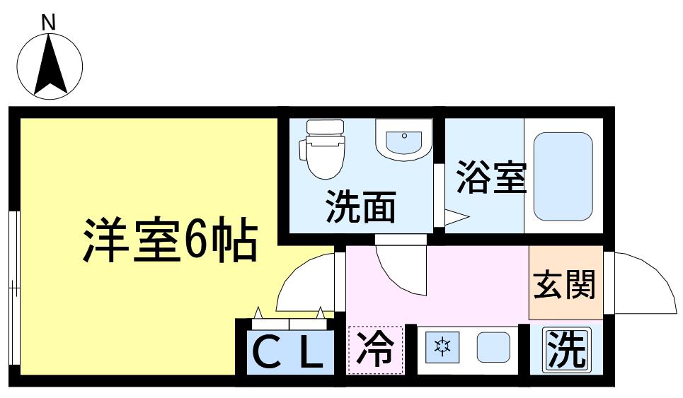 KEI新小岩(1K/1階)の間取り写真