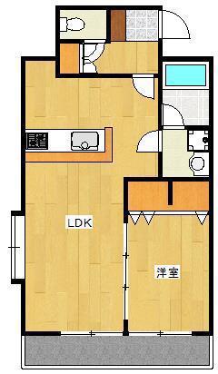 ぴあ桜井通(1LDK/3階)の間取り写真
