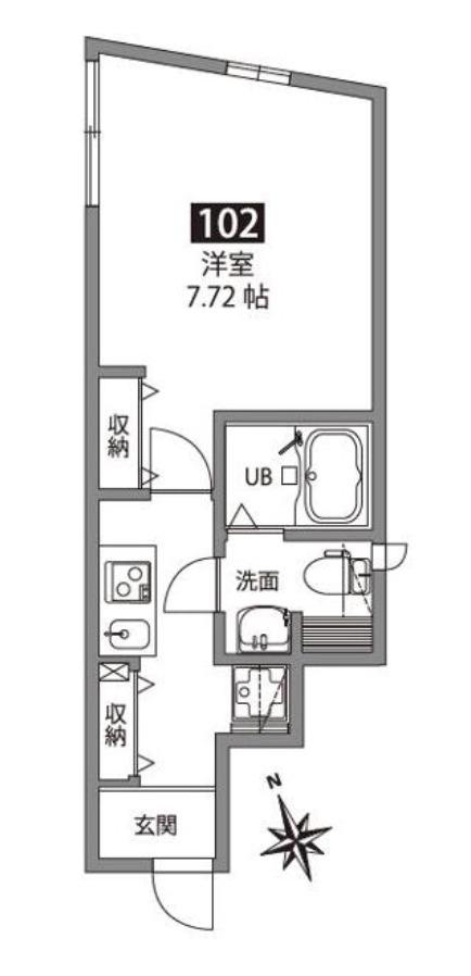 セルバ駒場(1K/1階)の間取り写真
