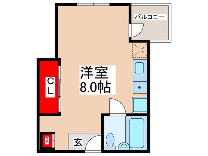 KANAI BUILD(ワンルーム/2階)の間取り写真