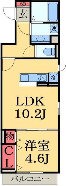 レイワ レジデンス(1LDK/2階)の間取り写真