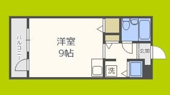 ダイアパレス堀江公園(ワンルーム/6階)の間取り写真