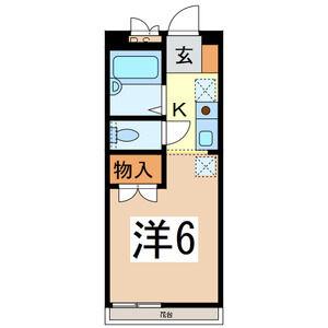 プレジールパルコ(1K/2階)の間取り写真