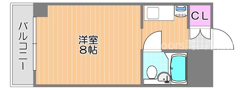 チュリス幸町(1K/7階)の間取り写真