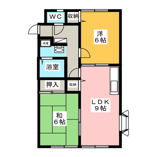 シャンボール青葉I(2DK/1階)の間取り写真