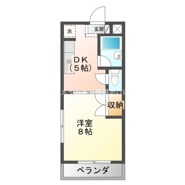 グランシャリオI(1DK/1階)の間取り写真