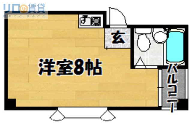 レモンビル(ワンルーム/4階)の間取り写真