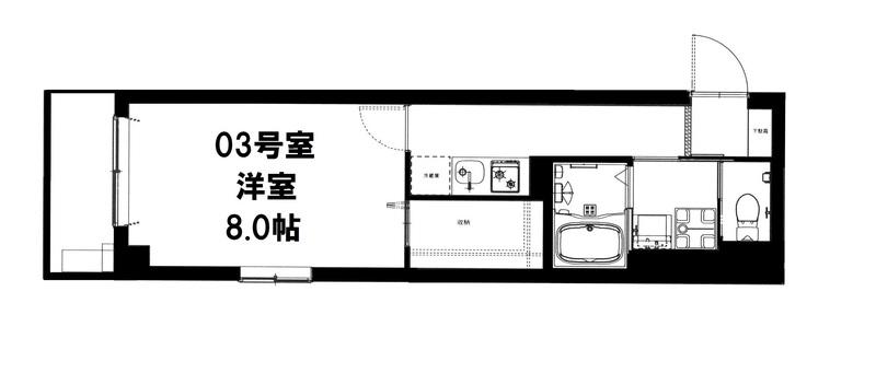 CASADIA FUJISAKI(1K/3階)の間取り写真