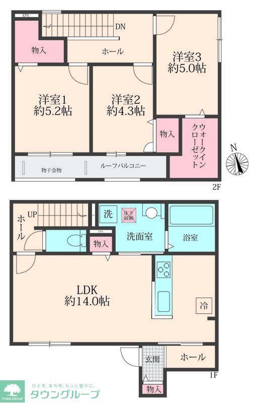 BLOOM COURT(3LDK/1階)の間取り写真