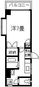 ライフイン慈眼寺(1K/1階)の間取り写真