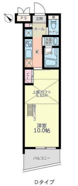 信栄タワー(1K/3階)の間取り写真