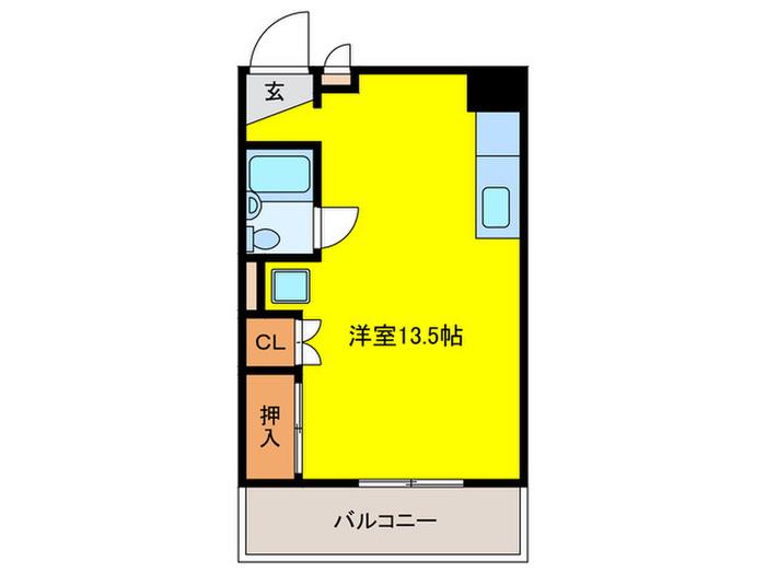 第二地録ビル(ワンルーム/1階)の間取り写真